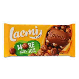   Roshen Шоколад молочний  Lacmi з цілим лісовим горіхом, 90 г (872113)