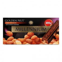   Millennium Шоколад чорний  Golden Nut з мигдалем, 100 г (876020) (4820240031505)