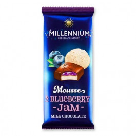   Millennium Шоколад молочный Mousse с муссовой и черничной начинкой, 135 г (4820075507688)