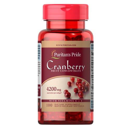 Puritan's Pride Cranberry Fruit Concentrate with C + E 4200 mg 100 капс - зображення 1