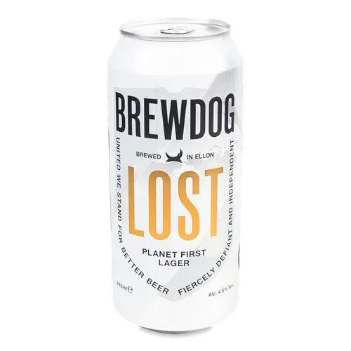 BrewDog Пиво  Lost Lager світле з/б, 4,5%, 0,44 л (852358) (5056025453272) - зображення 1