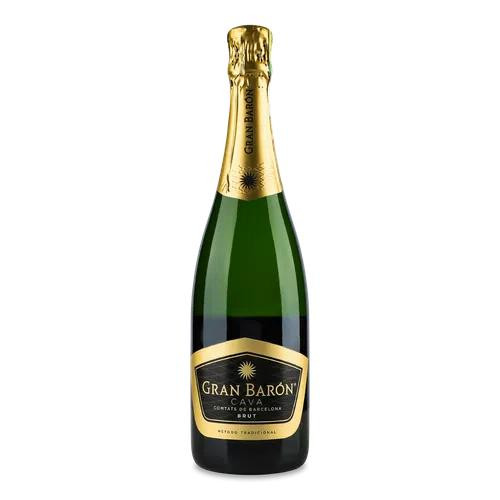 Gran Baron Вино ігристе  Cava Brut, 11,5%, 0,75 л (718568) (8413216001136) - зображення 1