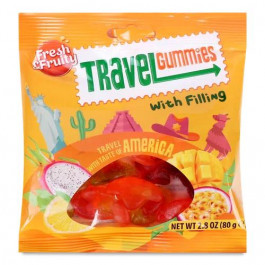   Wawel Цукерки  Travel Gummies America з фруктовим смаком, 80 г (5900102027651)