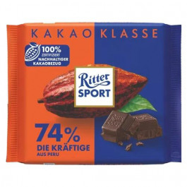   Ritter Sport Шоколад чорний  «Перу» 74%, 100 г (4000417693310)