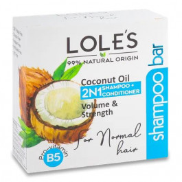   Lole's Шампунь та кондиціонер твердий  Coconut Oil 2в1, 100 г (8680972081171)