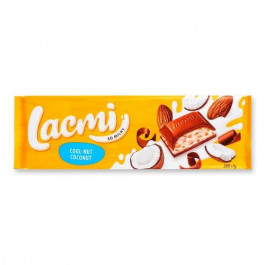   Roshen Шоколад молочний  Lacmi мигдаль-кокосовий крем-кульки, 280 г (4823077638824)