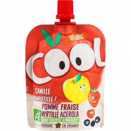   Vitabio Пюре Cool Fruits з яблуком-полуницею-чорницею, 90 г