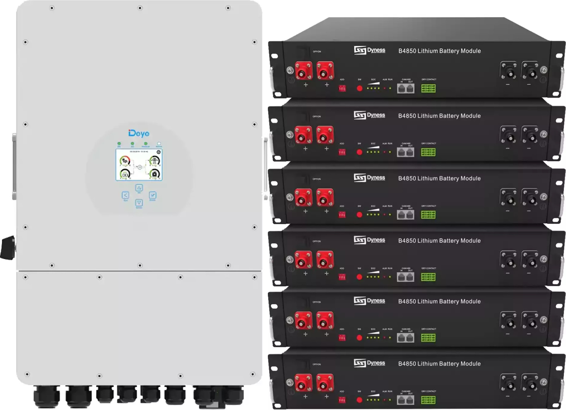 Deye SUN-6K-SG03LP1-EU-6DY14.4K-LFP 6kW 14.4kWh 6BAT LiFePO4 6000 циклів - зображення 1