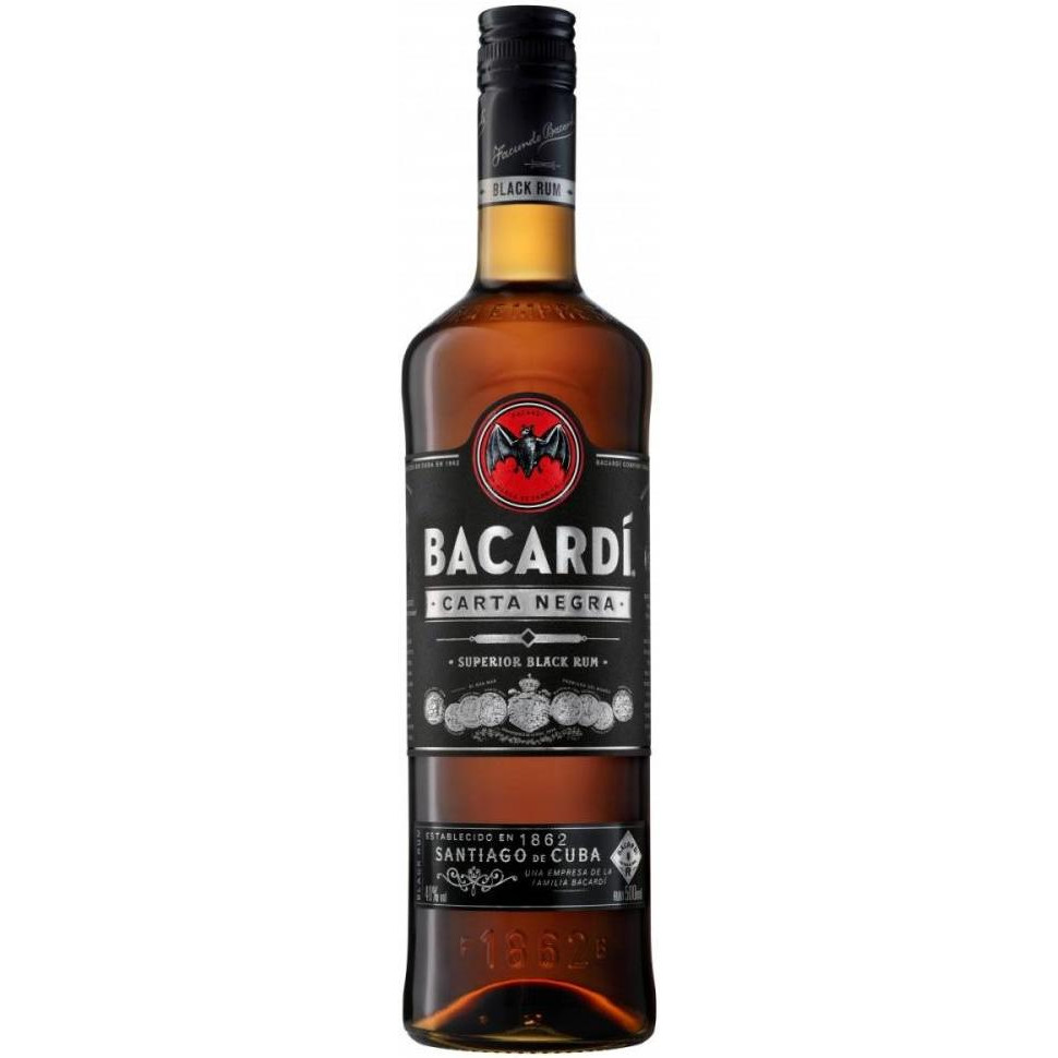 Bacardi Ром Carta Negra 4 года выдержки 0.5 л 40% (5010677033916) - зображення 1