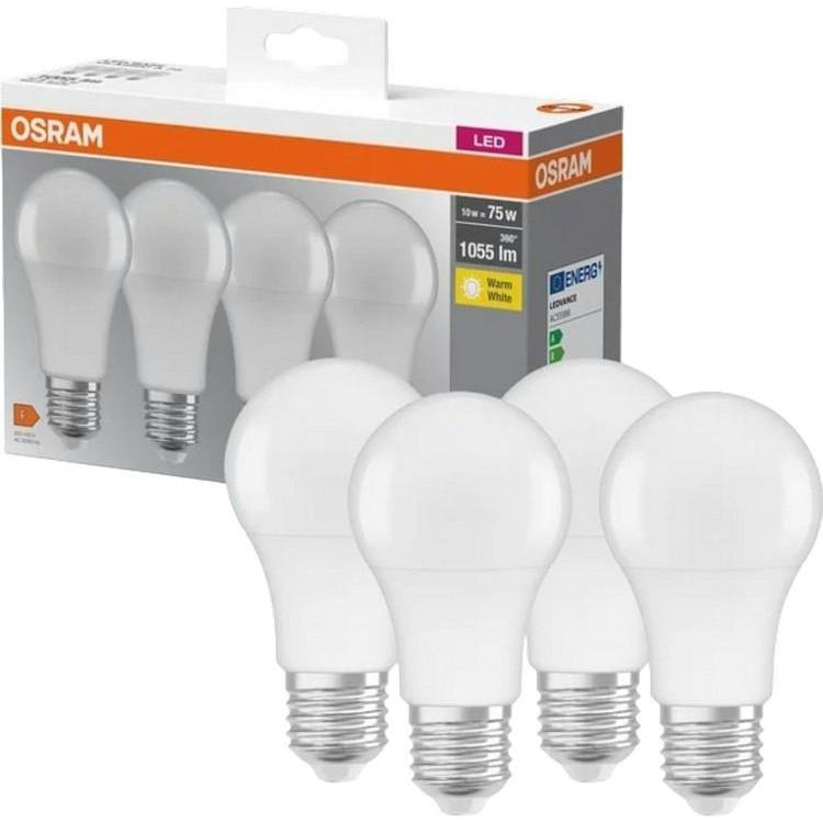 Osram LED BASE A60 11W 2700К E27 4 шт (4058075184992) - зображення 1