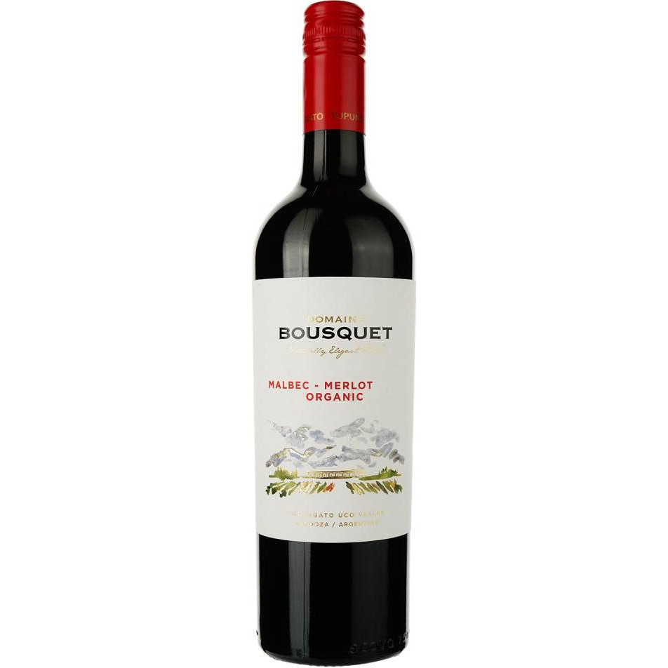 Domaine Bousquet Вино  Malbec Merlot Organic червоне, 0,75 л (7798101650769) - зображення 1