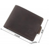 Grande Pelle Чоловічий портмоне з вінтажної шкіри шоколадного кольору без монетниці  67828 - зображення 3