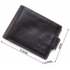 Grande Pelle Чоловіче портмоне з високоякісної шкіри чорного кольору без монетниці  67830 - зображення 3