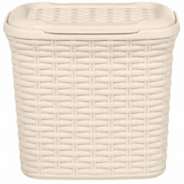   Ucsan Plastik Корзина з кришкою  Rattan прямокутна 7 л кремова (70007) (8691459070007)