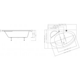   Ravak Панель для ванны  Asymmetric || 160 L (CZB5100000)