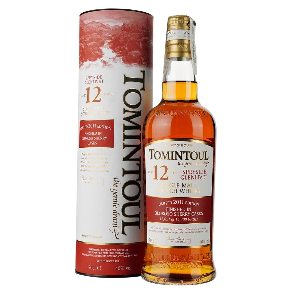 Tomintoul Віскі  Single Malt Oloroso 12 років, 0.7 л (5021349700081) - зображення 1