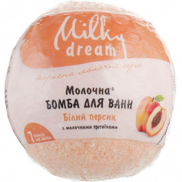 Milky Dream Бомбочка для ванни  Молочна Білий персик з молочними протеїнами 100 г (4820205300790)