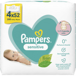   Pampers Детские Влажные Салфетки Sensitive 4х52 шт (8001841062624)