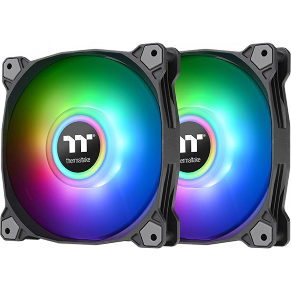 Thermaltake Pure Duo 14 ARGB Sync Radiator Fan 2-Fan Pack Black (CL-F116-PL14SW-A) - зображення 1