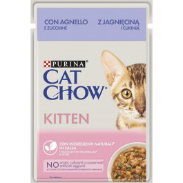 Cat Chow Kitten з ягням та цукіні в соусі 85 г (7613037025545)