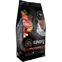 Savory Adult Cat Sensitive Digestion Fresh Lamb & Turkey 2 кг (4820232630082)