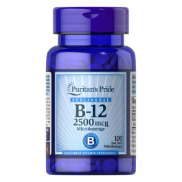   Puritan's Pride Vitamin B-12 2500 mcg Sublingual, 100 микро леденцов