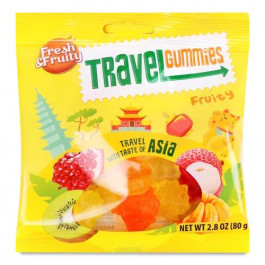   Wawel Цукерки  Travel Gummies Asia з фруктовим смаком, 80 г (5900102027637)