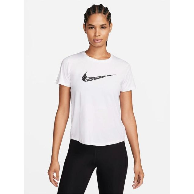 Nike Спортивна футболка жіноча  W Nk One Swsh Hbr Df Ss Top FN2618-100 S White/Black (196976166243) - зображення 1