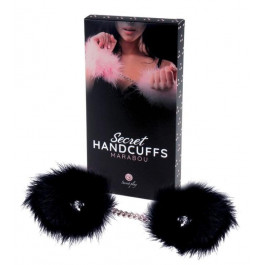   SCALA Наручники Secret Marabou Handcuffs, чорні (8435097734156)