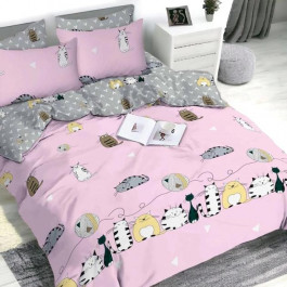   SoundSleep Комплект постільної білизни  Полуторний 145х210 см Lovely kitten pink бязь (94342116)