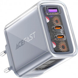   Acefast A45 Sparkling series PD65W GaN 2xUSB-C+USB-A Mica gray (AFA45MG)