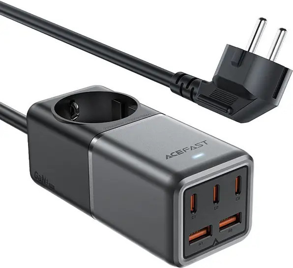 Acefast Z2 Power Strip GaN PD75W 3xUSB-C+2xUSB-A  (AFZ2) - зображення 1