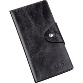 SHVIGEL Бумажник мужской вертикальный из кожи алькор на кнопках  16173 Черный