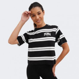   PUMA Чорна жіноча футболка  SQUAD Stripe Tee 681538/01 L