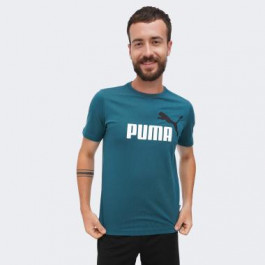   PUMA Бірюзова чоловіча футболка  ESS+ 2 Col Logo Tee 586759/08 XL