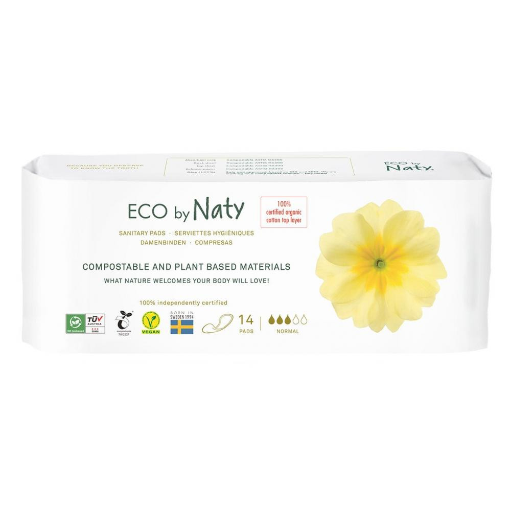 Eco by Naty Гігієнічні прокладки Eco by  normal, тонкі, 14 шт. (7330933176958) - зображення 1