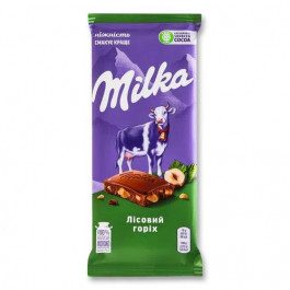   Milka Шоколад молочний  з горіхом, 90 г (581715) (7622210308108)