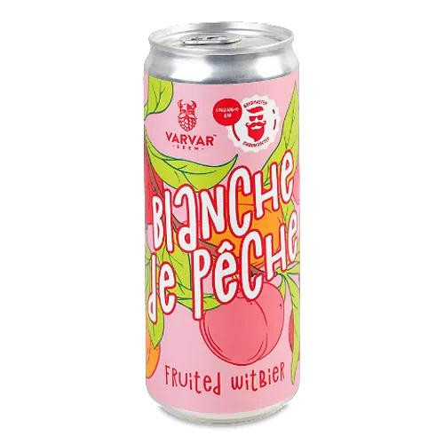 Varvar Пиво  Blanche de Peche світле нефільтроване з/б, 0,33 л (4820201011584) - зображення 1