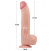 LoveToy Sliding-Skin Dual Layer Dong 12" Flesh (6452LVTOY935) - зображення 3