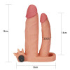 LoveToy Pleasure X Tender Vibrating Double Penis Sleeve Add 1" (6452LVTOY410) - зображення 5