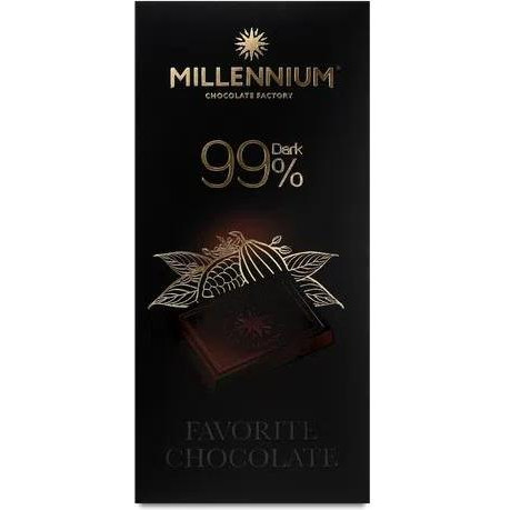 Millennium Шоколад чорний  Favorite 99%, 100 г (5902574395788) - зображення 1