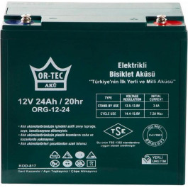   OR-TEC 12V 24 AH GEL