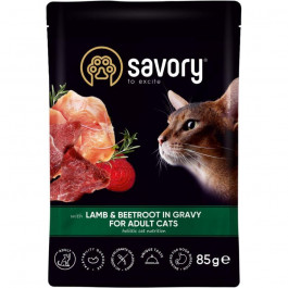 Savory Lamb Beetroot in Gravy for Adult Cats  85 г (20123)