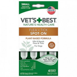 Vet's Best Капли Flea&Tick Drops Small для собак весом до 7 кг 4 тубы (vb10518)