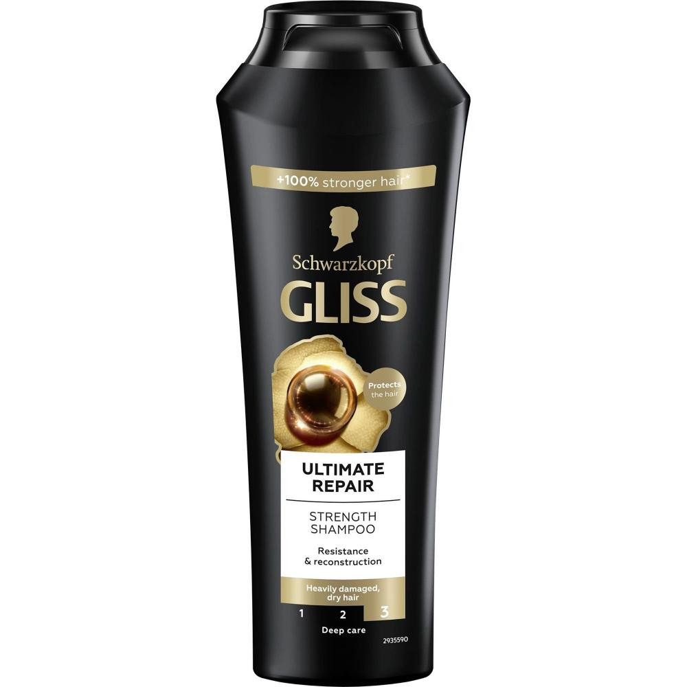 Gliss kur Ultimate Repair Shampoo 250 ml Шампунь для сильно поврежденных и сухих волос (9000100662918) - зображення 1