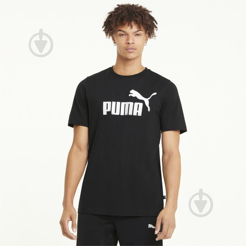 PUMA Футболка  Ess Logo Tee 58666601 XXL  Black (4063697405820) - зображення 1