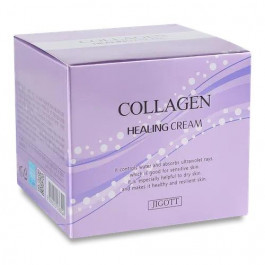 Jigott Питательный крем для лица  Collagen Healing Cream с коллагеном 100 мл (8809210036524)