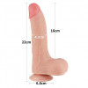 LoveToy Sliding-Skin Dual Layer Dong 8.5" Flesh (6452LVTOY999) - зображення 3