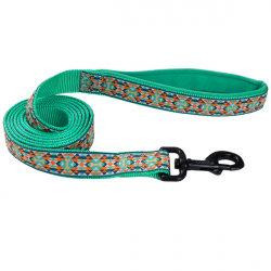   Coastal Повідець  Ribbon Weave Leash для собак темно-бірюзовий з кісточками 2.5смх1.8 м (55195)