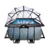 EXIT Stone Pool 400x200x122cm + sand filter pump, cover, heat pump / grey (30.67.42.00) - зображення 4